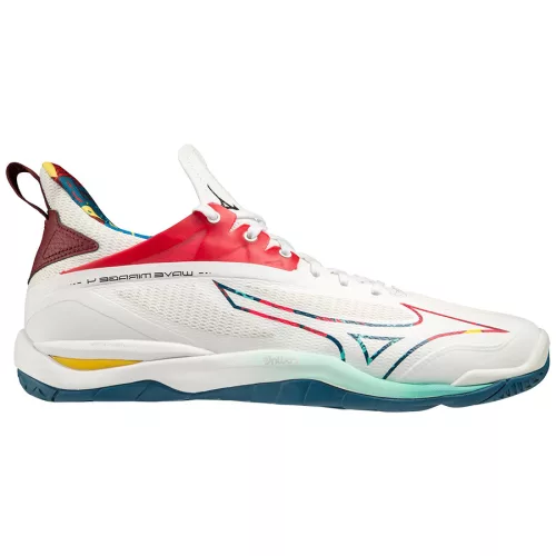 MIZUNO WAVE MIRAGE 4 WHITE/HIGH VISIBILITY/MOROCCAN BLUE
